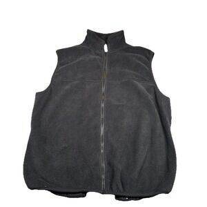 LL‎ Bean Fleece Vest Kids XL (18-20) Black Unisex Name Label Inside 0HR 56